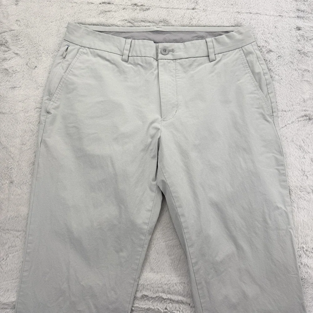 Vineyard Vines Pants Mens 34 X 32 Gray Chino Microfiber Stretch On-The-Go Pant